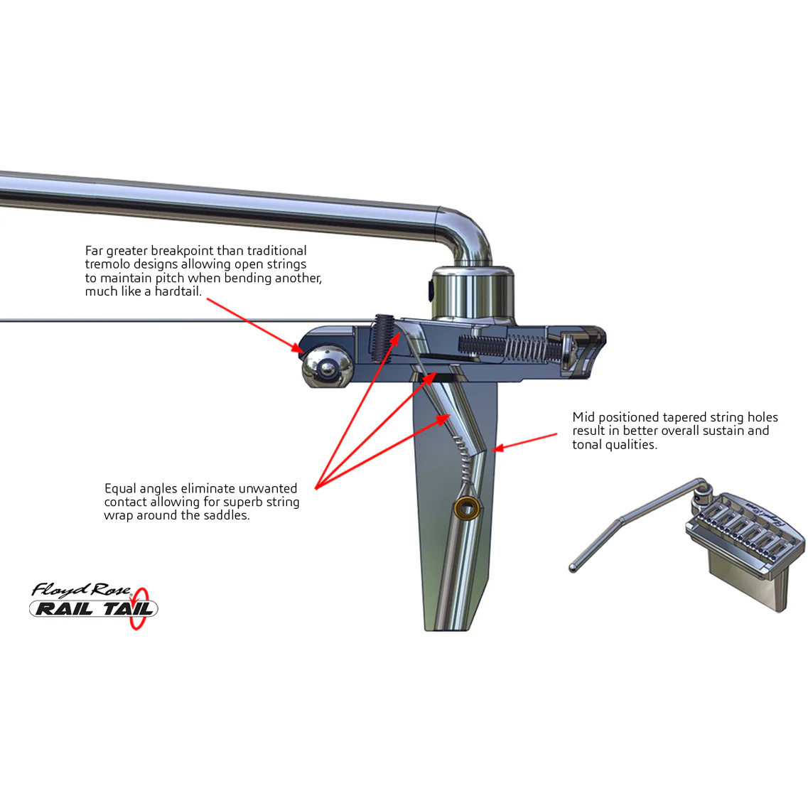 FR Rail Tail Tremolo - Narrow - Image 4
